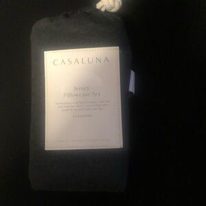New Casaluna jersey dark grey pillow case set Q or K